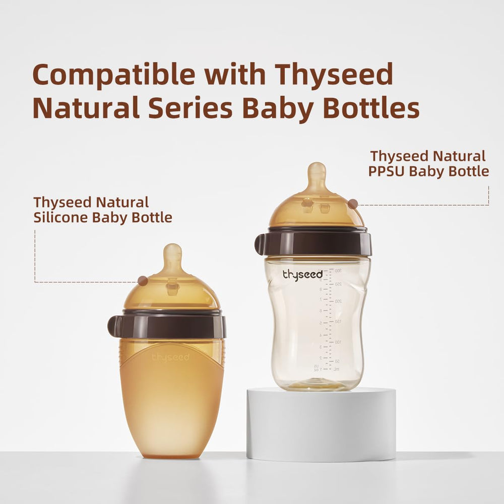 Thyseed nipple wide-neck natural latch demo for breast-like feel