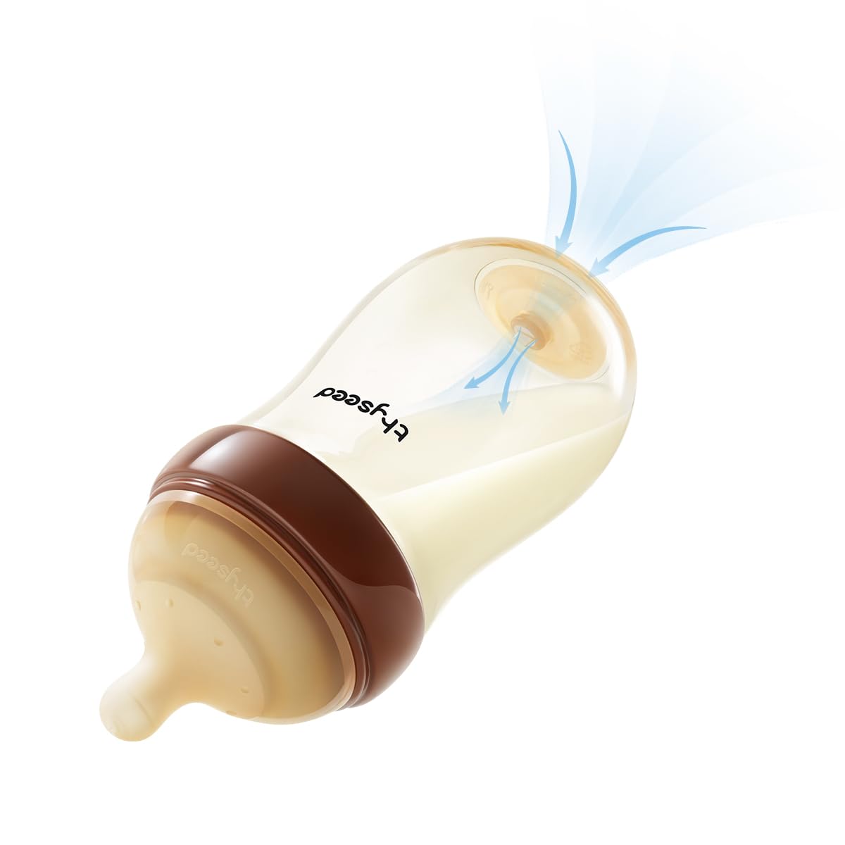 Thyseed PPSU base vent design promotes smooth milk flow with less air intake.