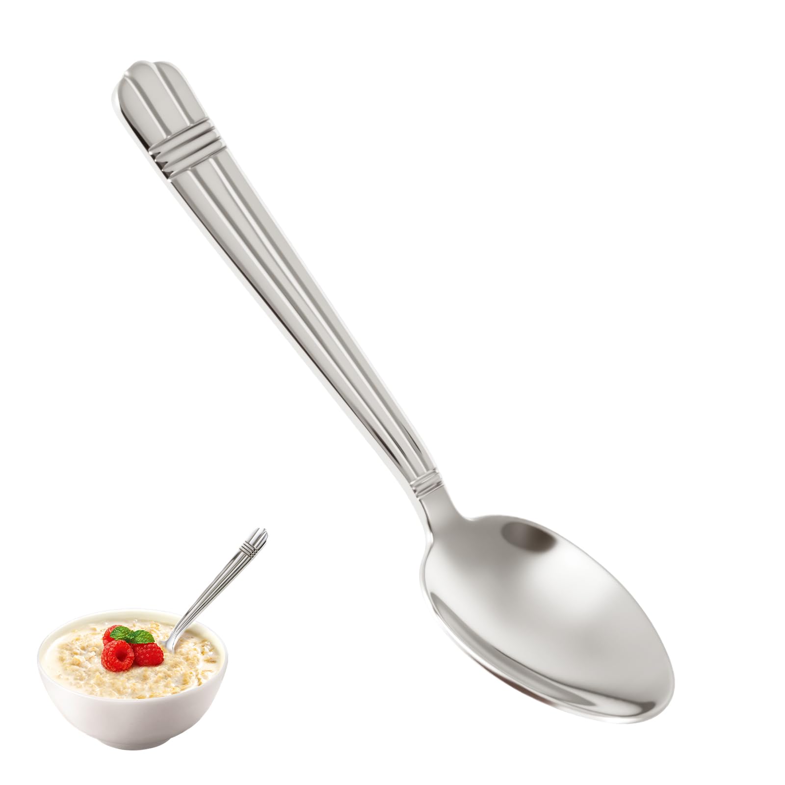 Ti-Vision Small Pure Titanium Spoon shown with 140mm length for daily use