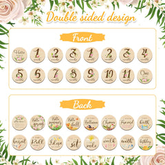 Tiamon birth announcement sign on wood disc, records name and date for a memorable newborn reveal.