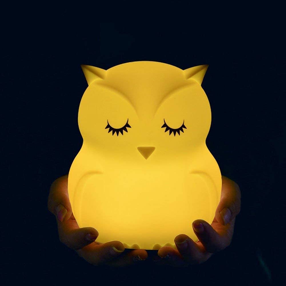 Tianhaixing owl night light with remote control for easy lighting from bed.