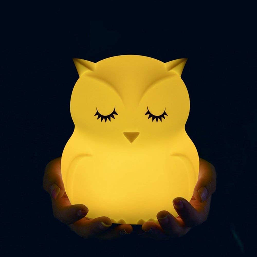 Tianhaixing owl night light with remote control for easy lighting from bed.