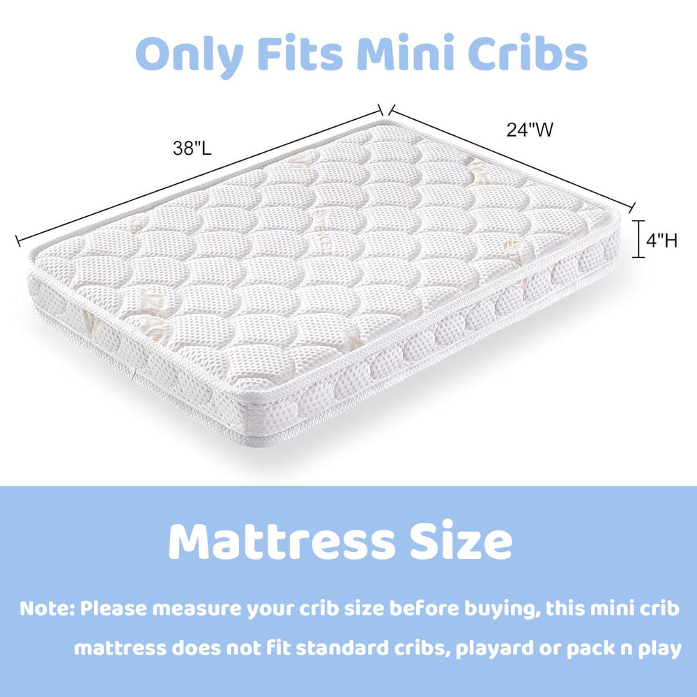 Tiankehan mini crib mattress offers firm support for safe sleep