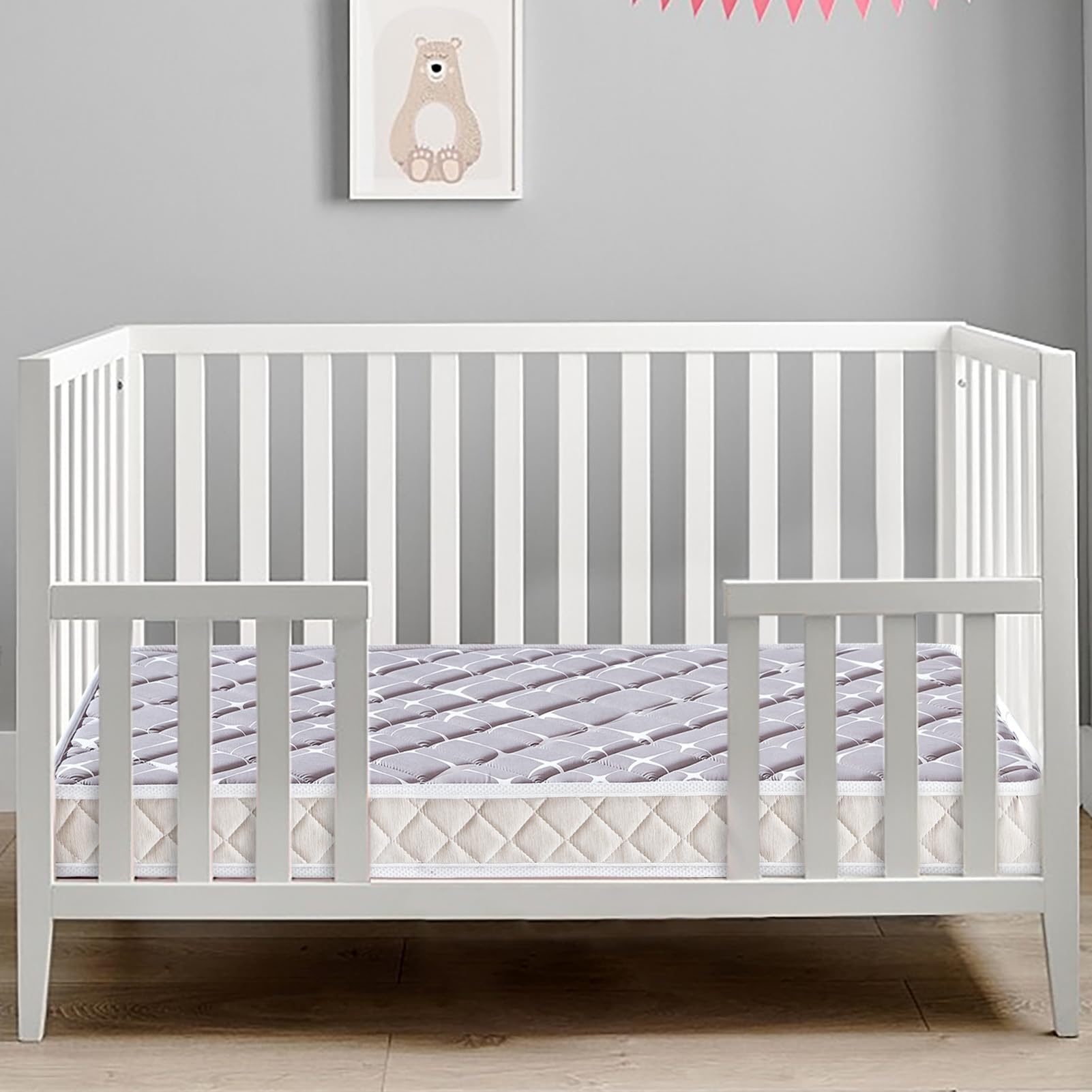 Tiankehan standard crib and toddler bed compatibility supports transitions.