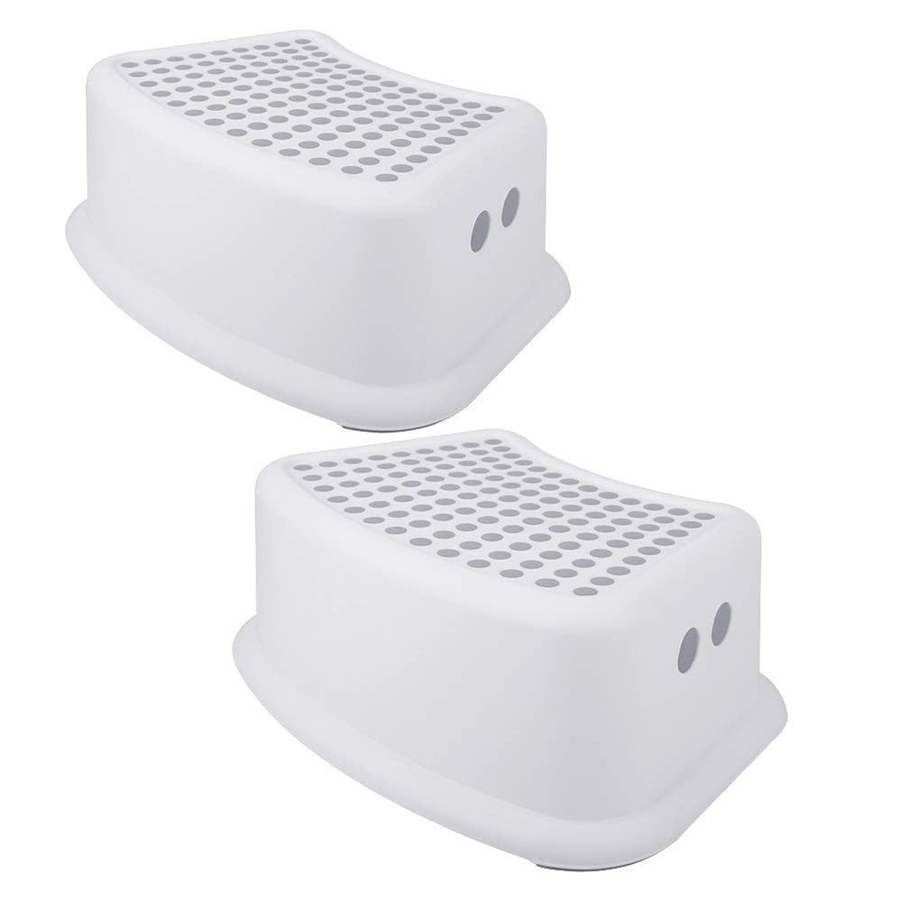 Tiawudi Step Stool for Kids grey 2-pack helps reach sinks safely