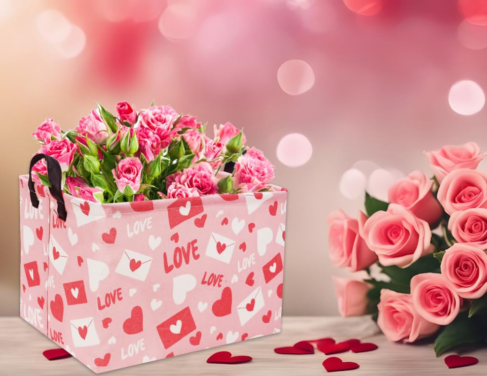TIBAOLOVER heart basket enhances cozy Valentine gift presentation.