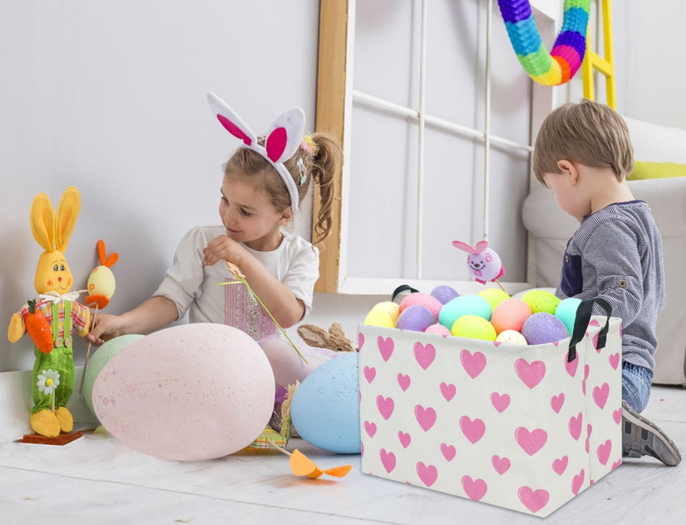 TIBAOLOVER basket with heart-pattern adds cute decor while storing books