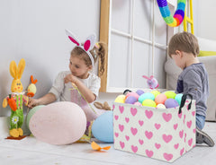 TIBAOLOVER basket with heart-pattern adds cute decor while storing books
