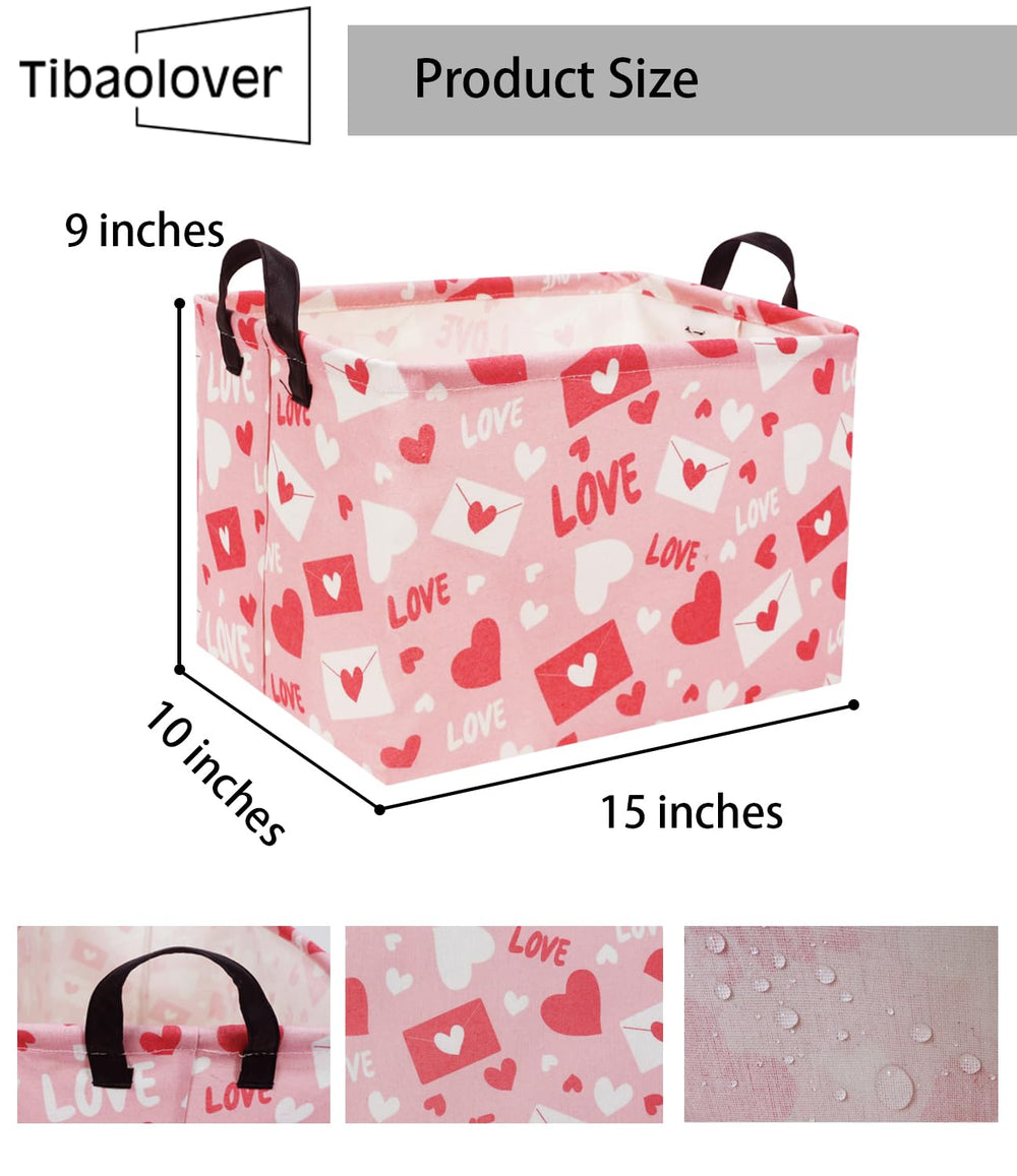 TIBAOLOVER kids room decor basket sturdy handles for transport.
