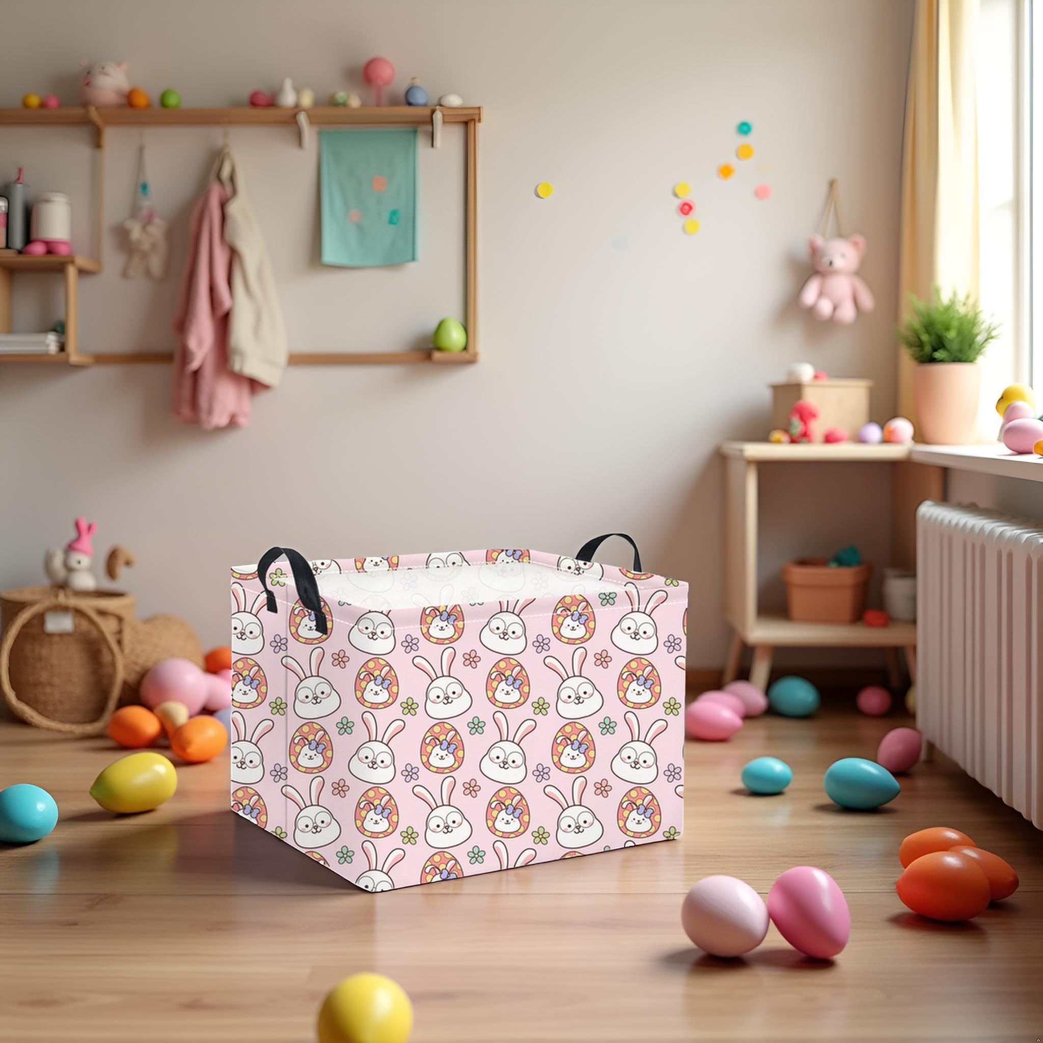 TIBAOLOVER rabbit pattern decor bin adds cute style to kids room.