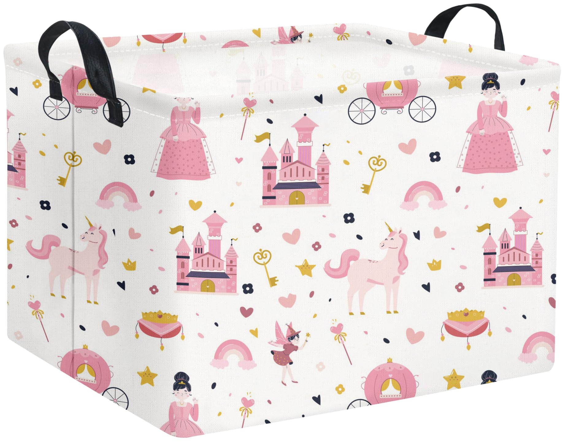 TIBAOLOVER rectangular kids storage basket with handles for easy transport and organization.