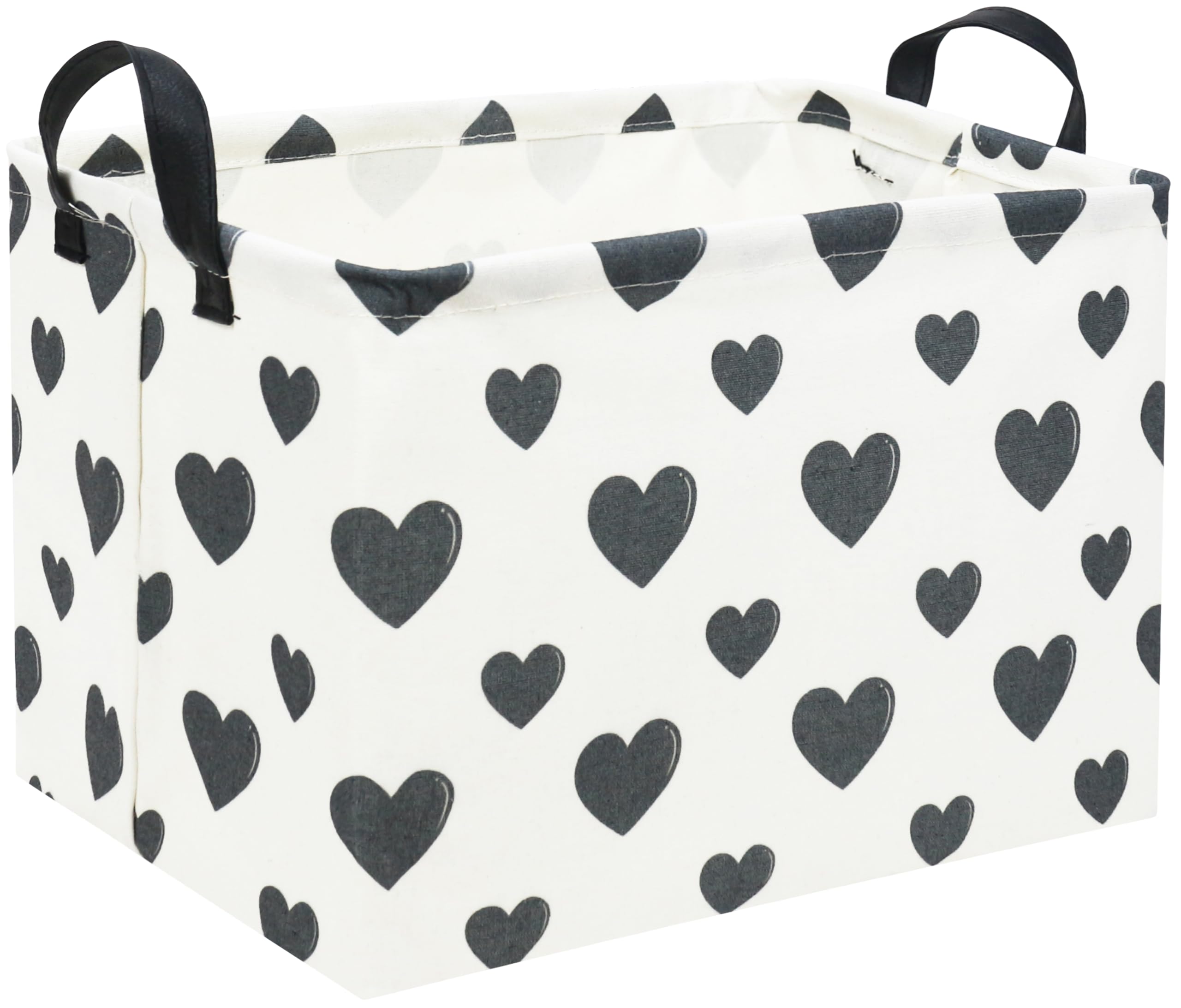 TIBAOLOVER Rectangular Love Heart Bin folded for compact storage and space saving.