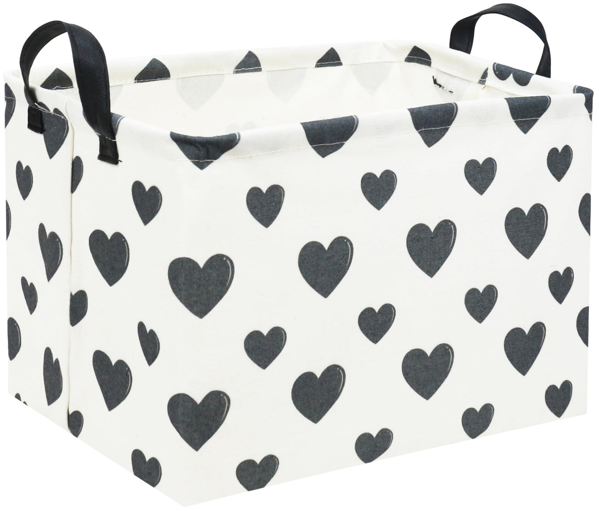 TIBAOLOVER Rectangular Love Heart Bin folded for compact storage and space saving.