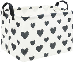 TIBAOLOVER Rectangular Love Heart Bin folded for compact storage and space saving.