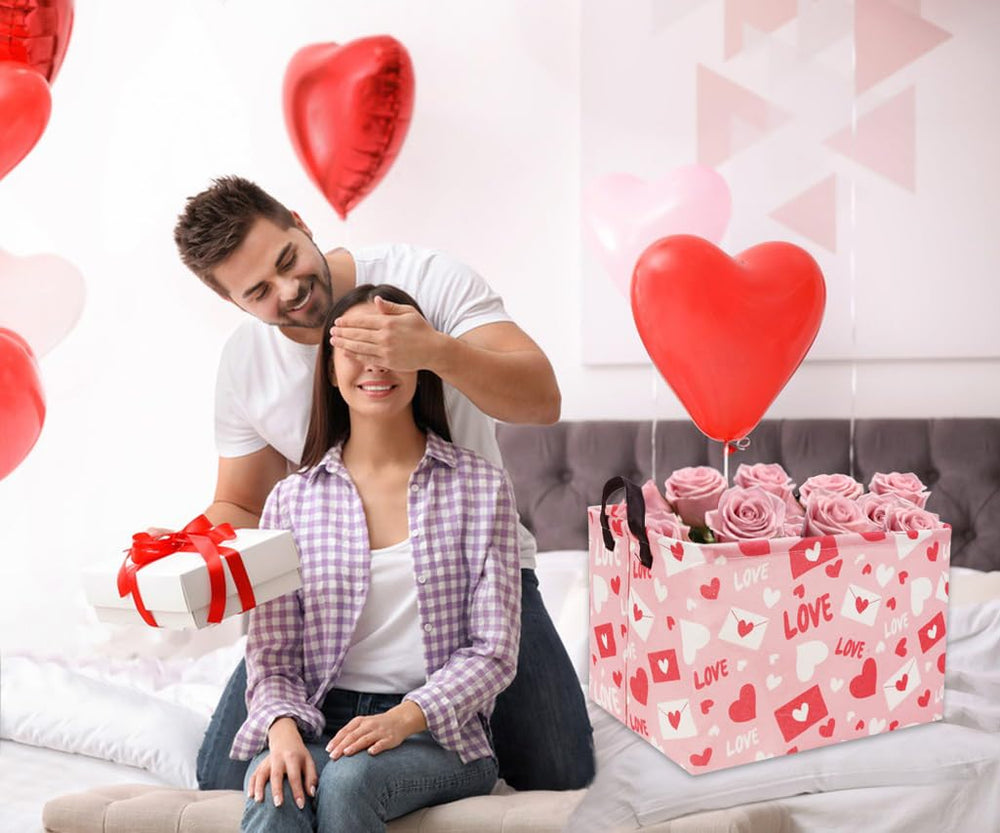 TIBAOLOVER Valentines gift basket doubles as cute room decor.