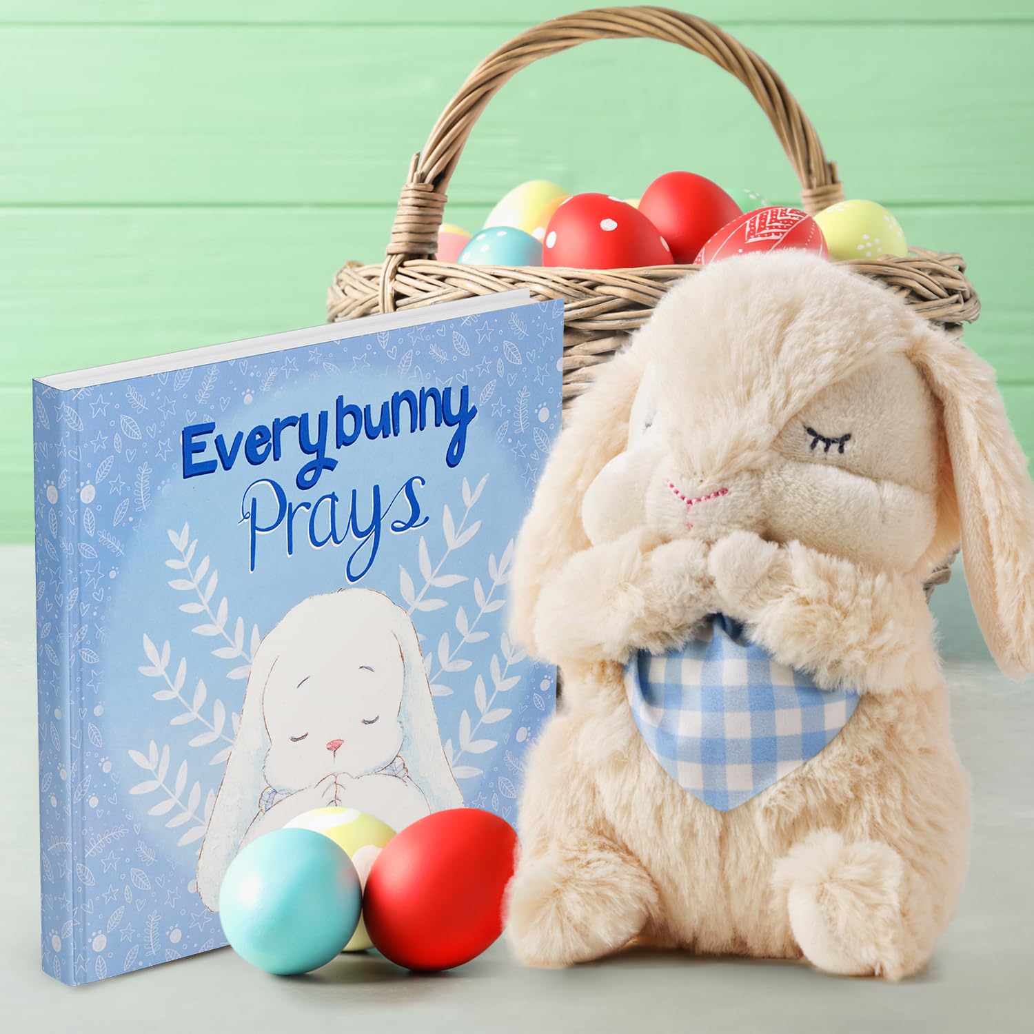 Tickle and Main baptism gift set for boys combines plush and book.