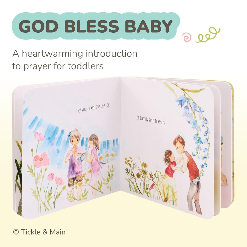 Tickle & Main Baby’s First Prayer Book featured for christening reading.