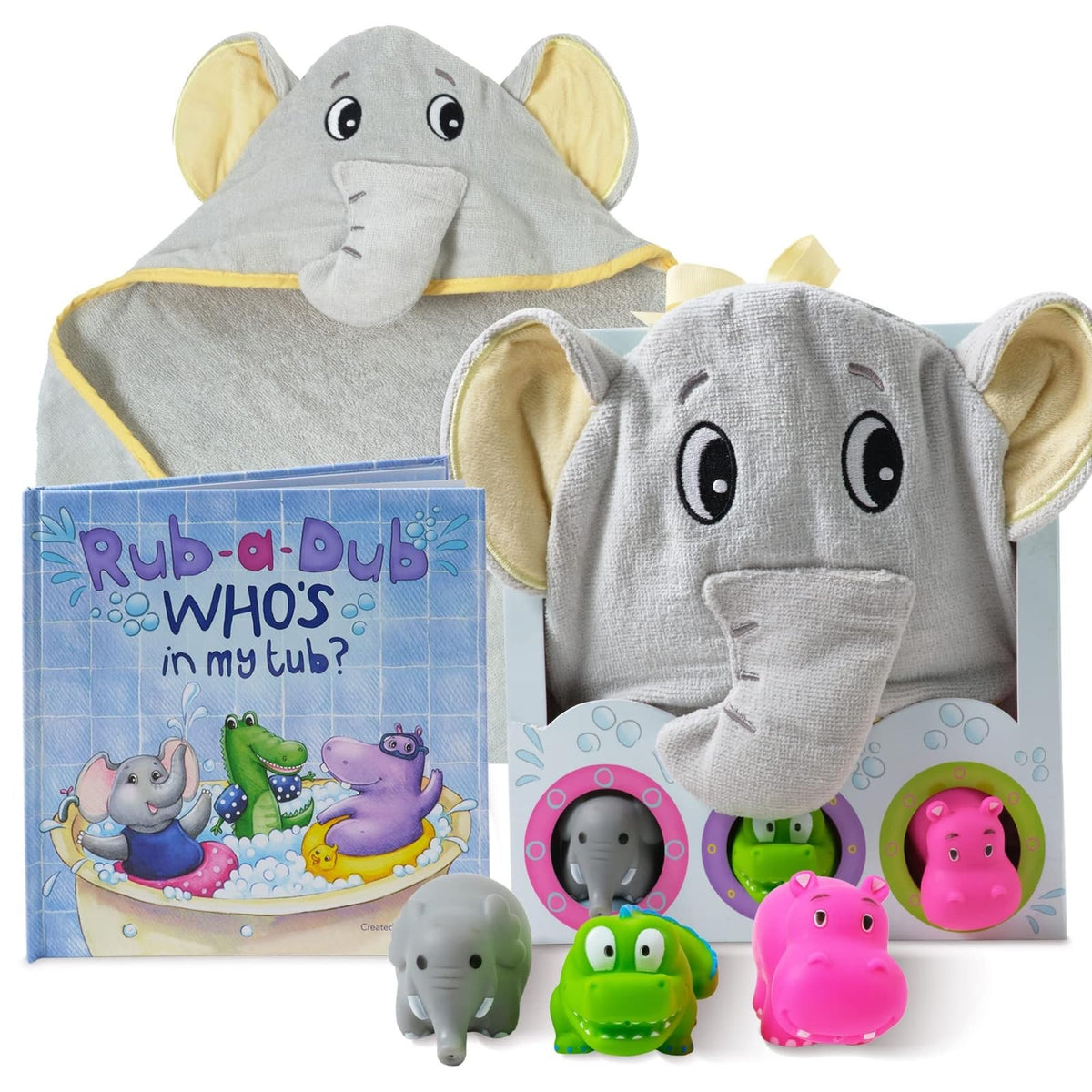 Tickle & Main elephant hooded towel closeup for cozy post-bath warmth