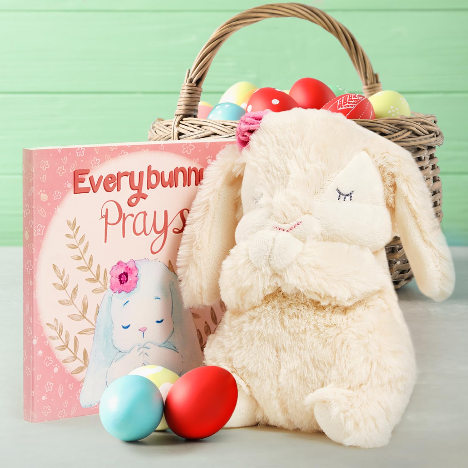 Tickle & Main Everybunny Prays watercolor book pages support gentle faith learning.