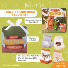 Tickle and Main owl socks introduce forest friends with gentle fibers.