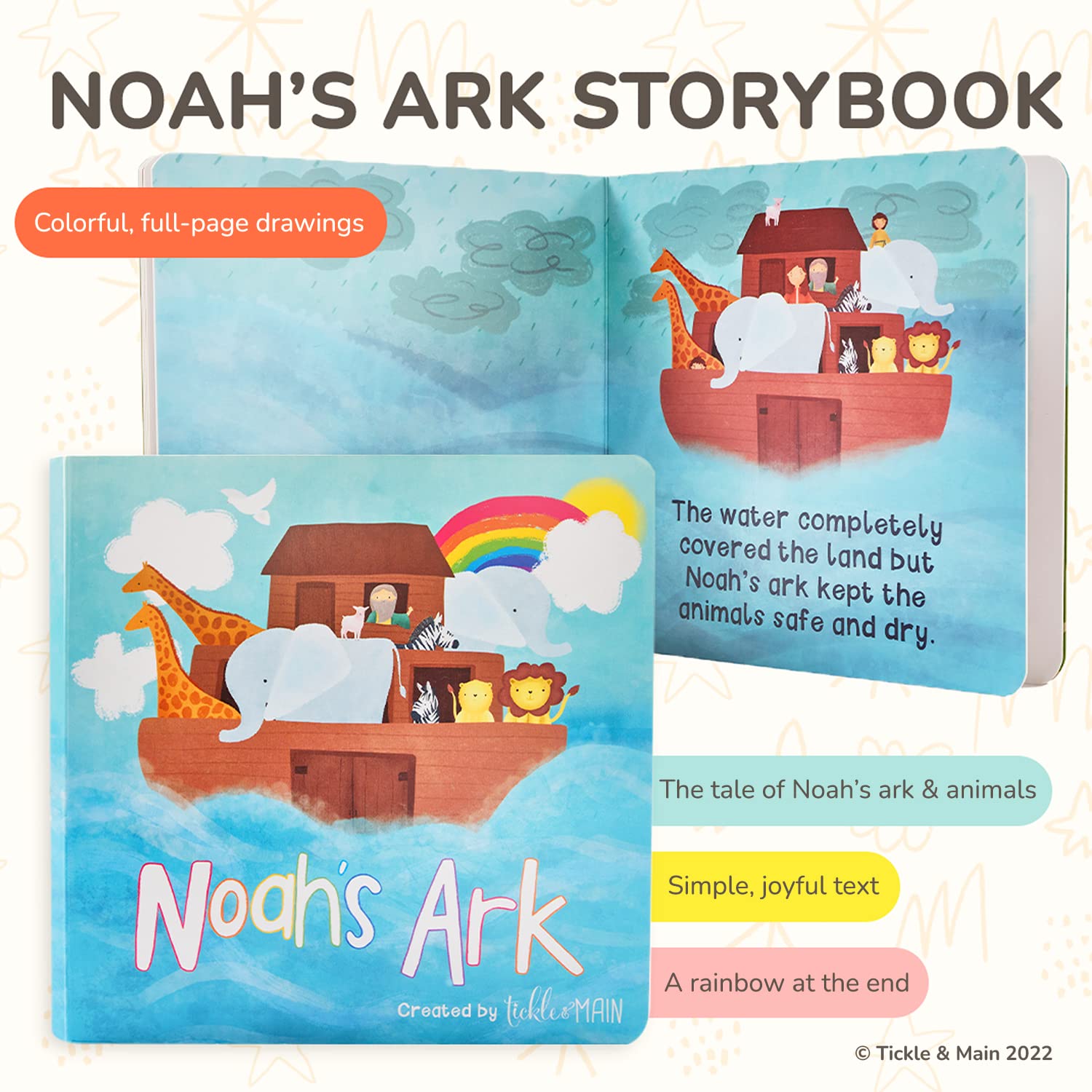 Tickle & Main Noah’s Ark three animal squirts ready for splashy play.