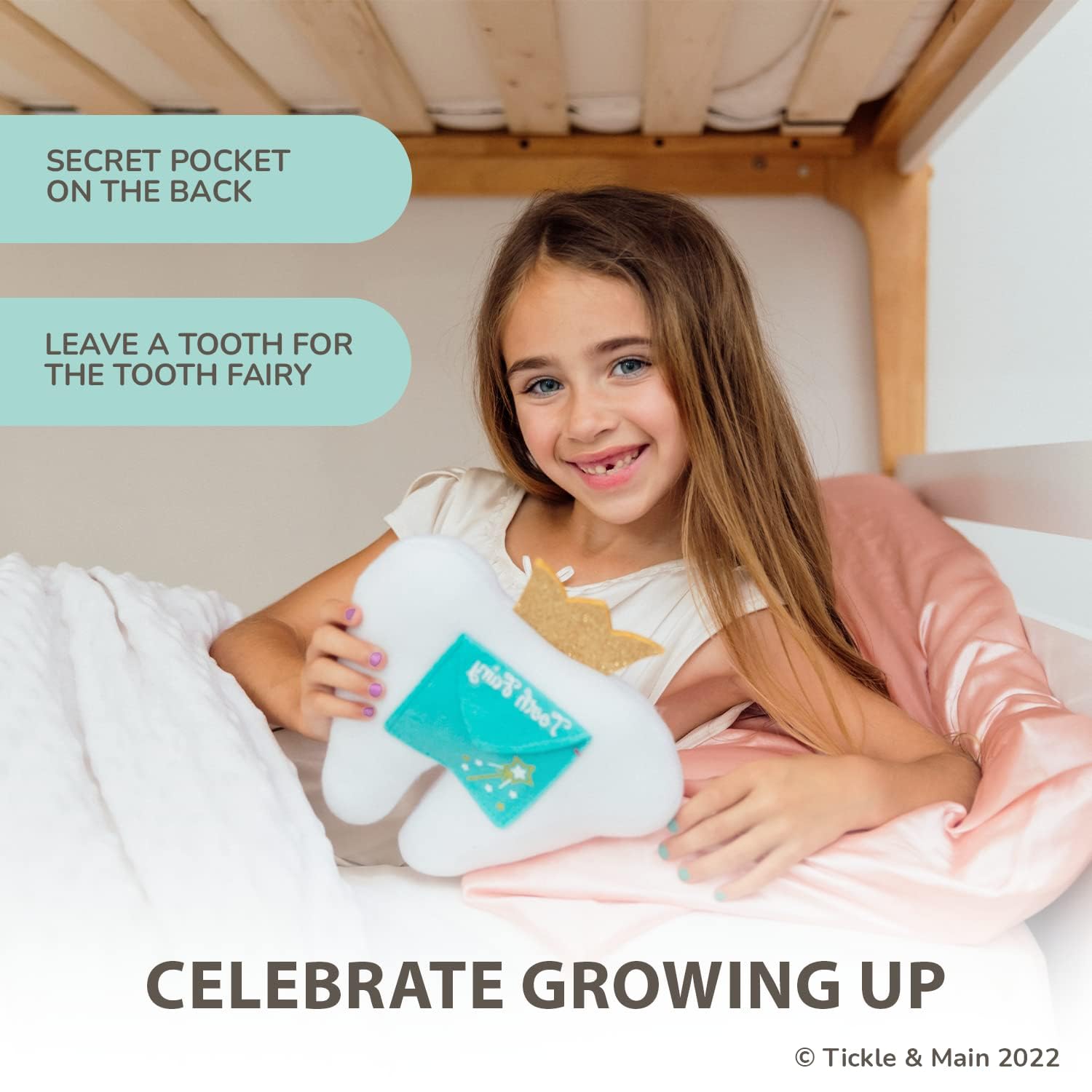 Tickle & Main Photo Pouch for capturing a memory with the missing tooth.