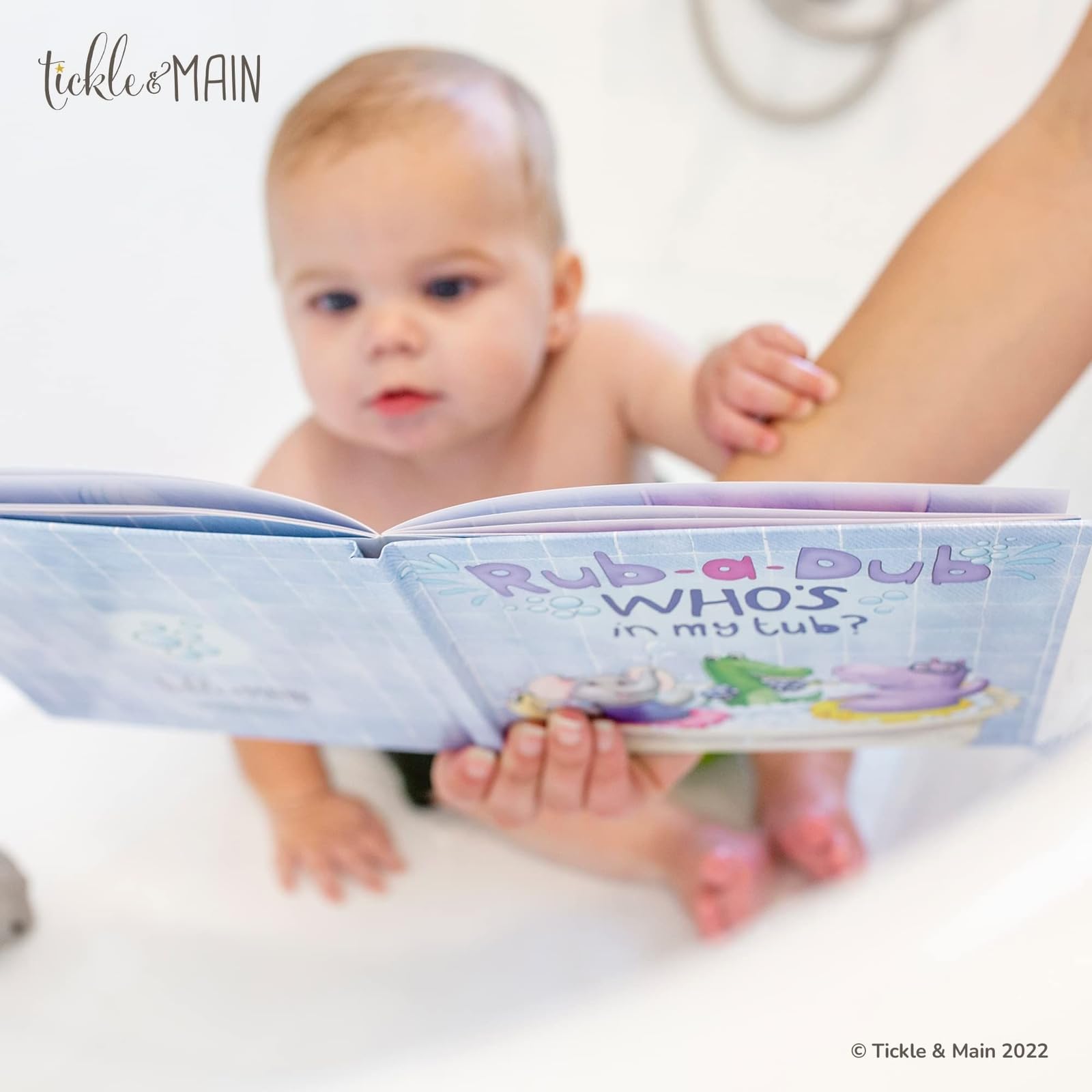 Tickle & Main yellow-themed accents brighten bath time setup