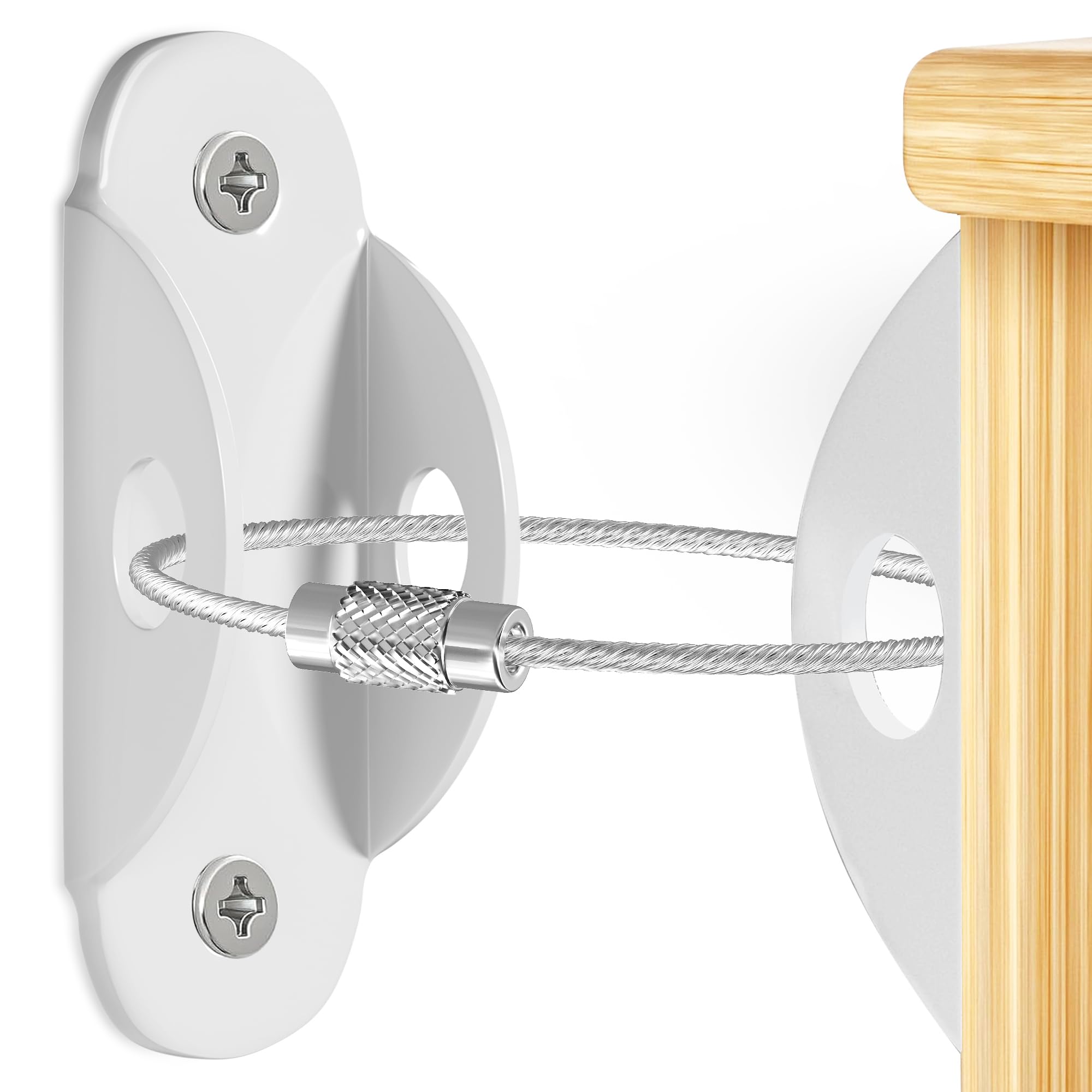 Tickselect dresser-to-wall anchor secures tip-prone furniture.