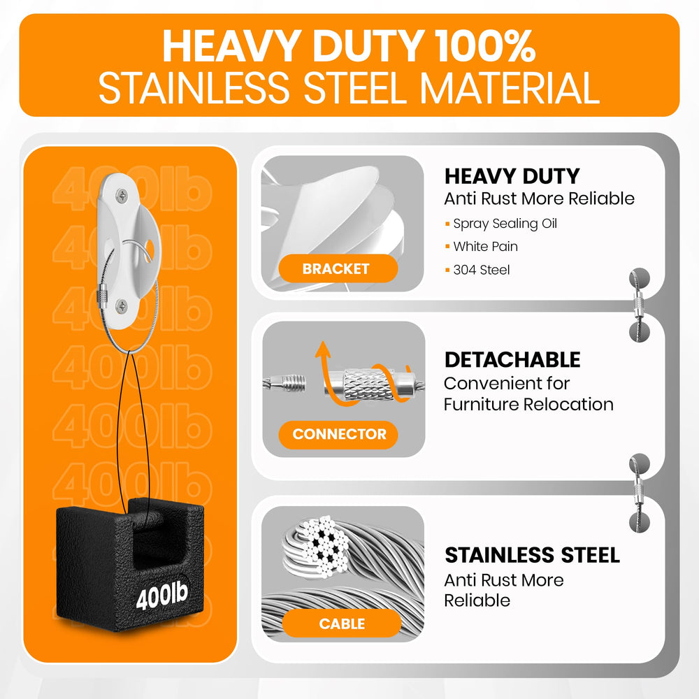 Tickselect stainless steel anchors resist heat and rust for lasting use.