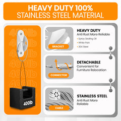 Tickselect stainless steel anchors resist heat and rust for lasting use.