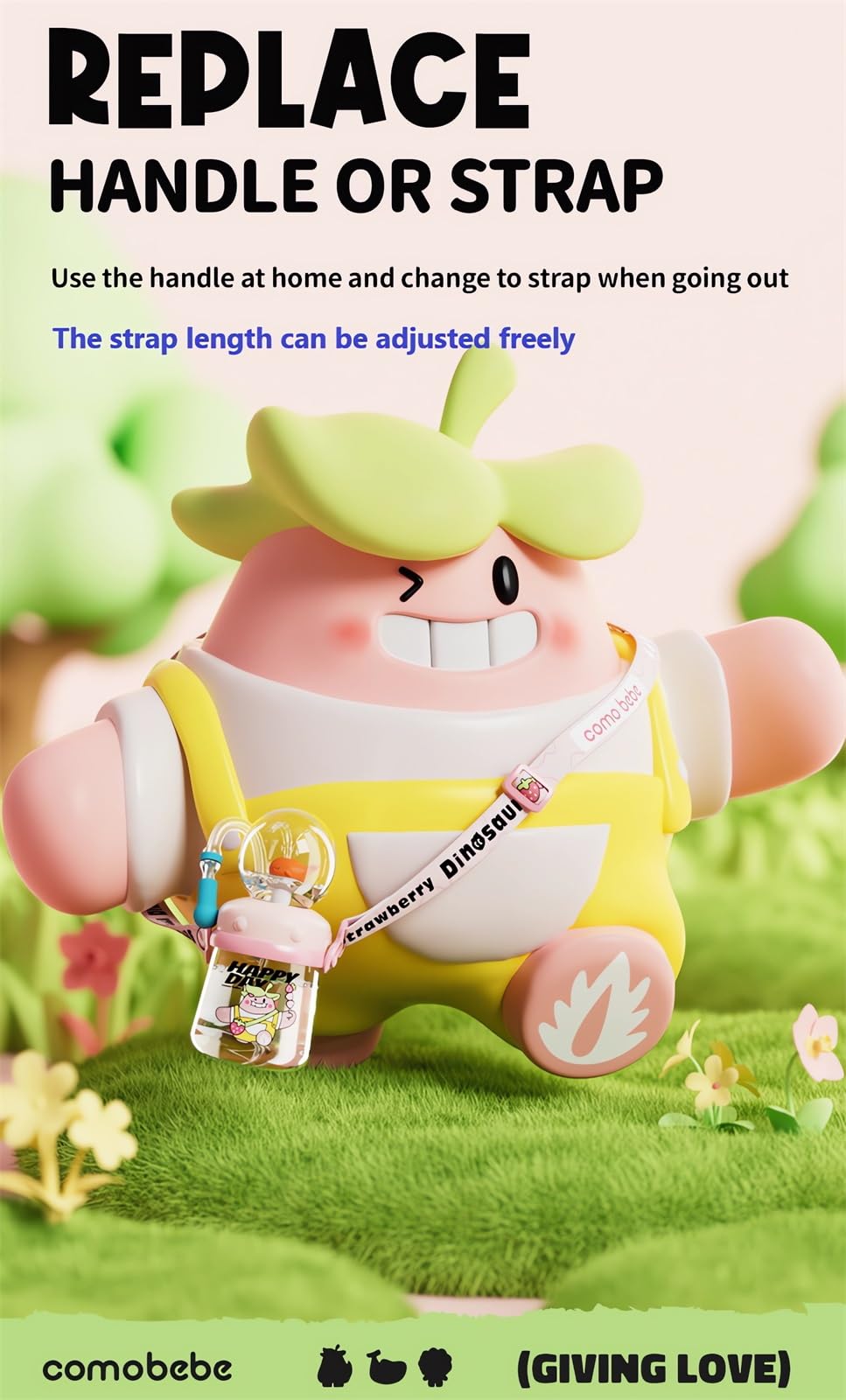 Tictoyo easy-grip double handles help little hands learn tipping and sipping.