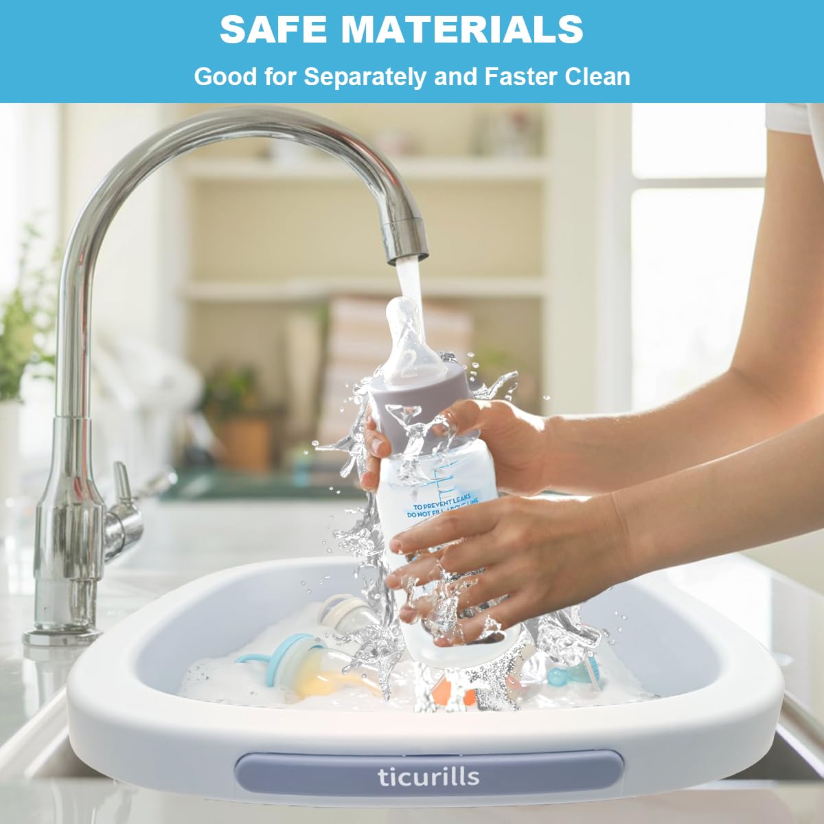 Ticurills BPA-free wash basin suitable for indoor and outdoor use.