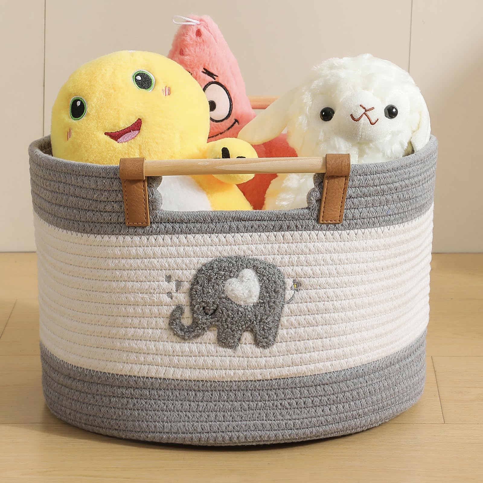 Tidelit cotton rope basket for kids' toys keeps play areas organized