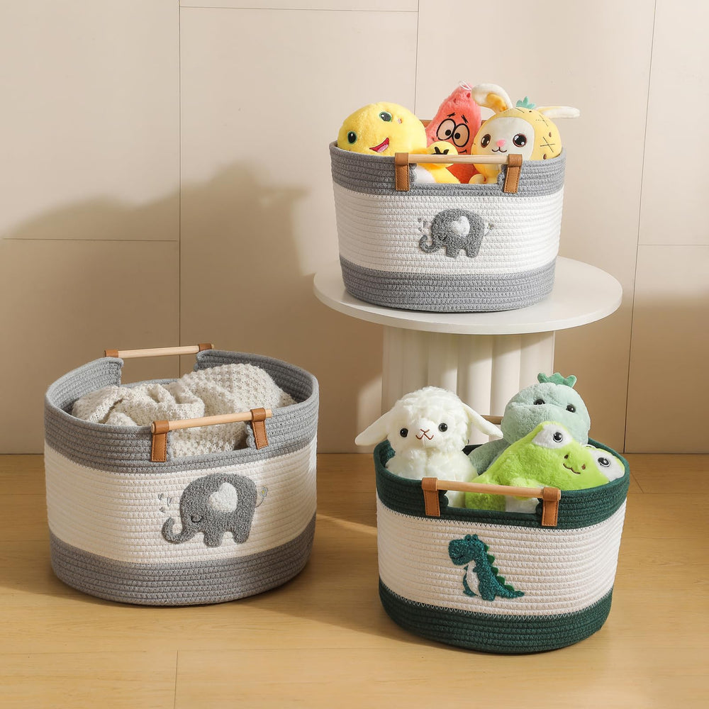 Tidelit nursery organizer basket on shelf for tidy essentials