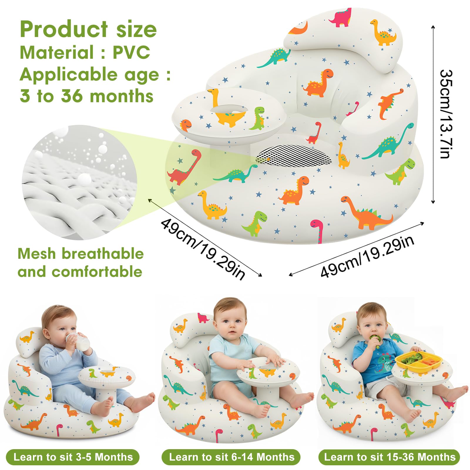 TIDNNS portable baby chair ideal for travel and beach days.