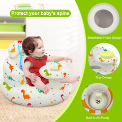 Ergonomic curved backrest provides comfortable support for little sitters.