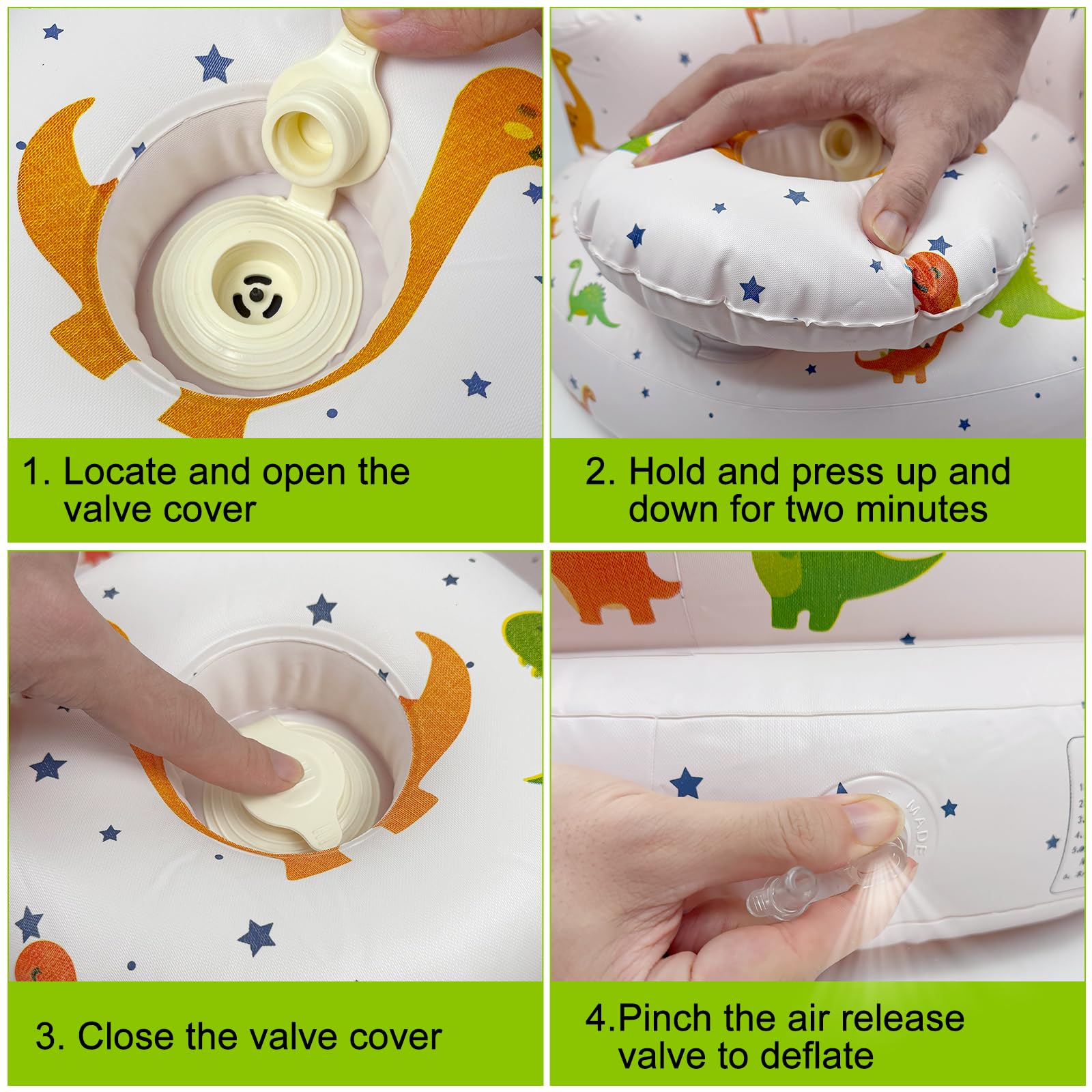 Non-toxic PVC material ensures safe, skin-friendly seating.