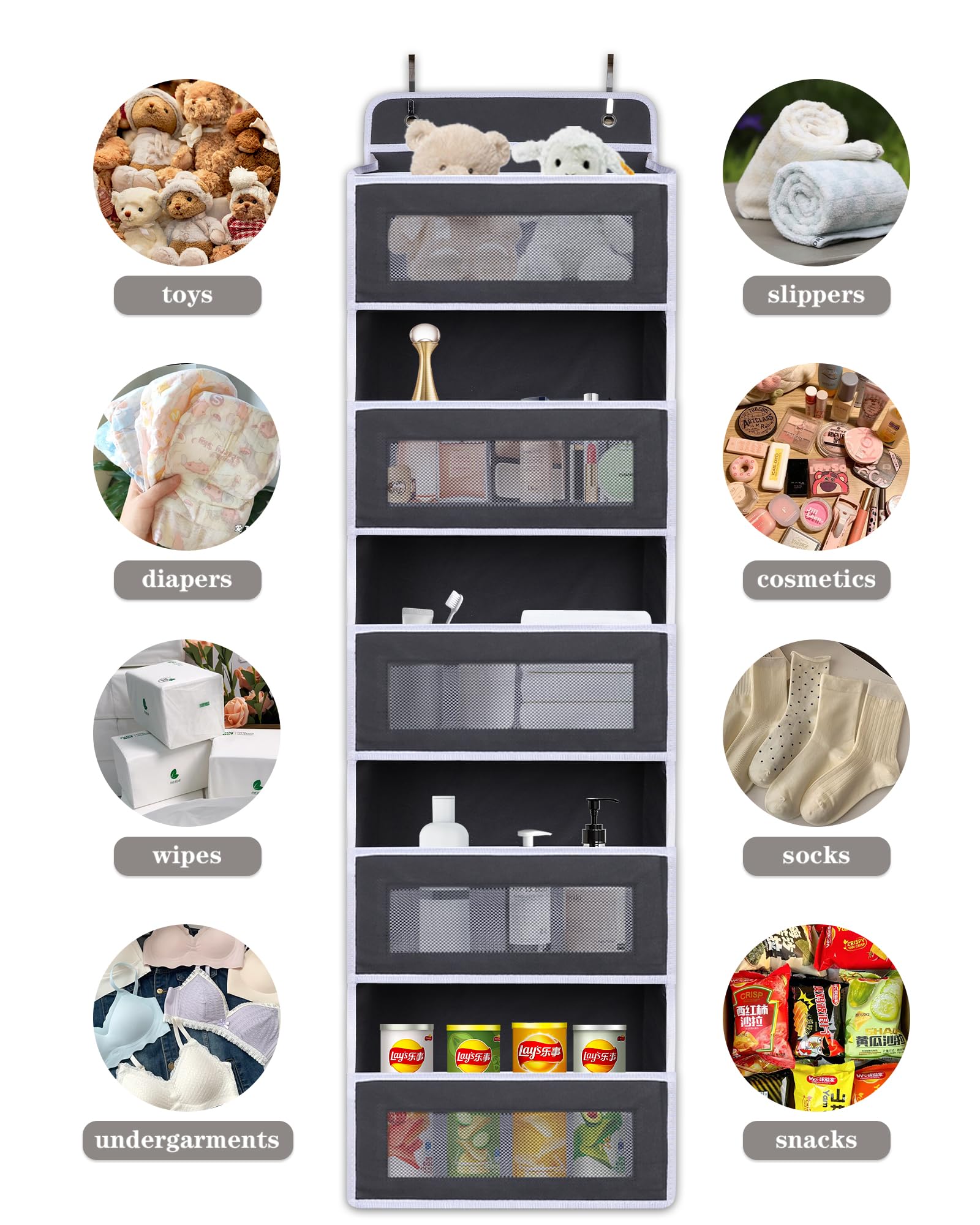 TIDY SAVANT clear windows front panel for quick item spotting
