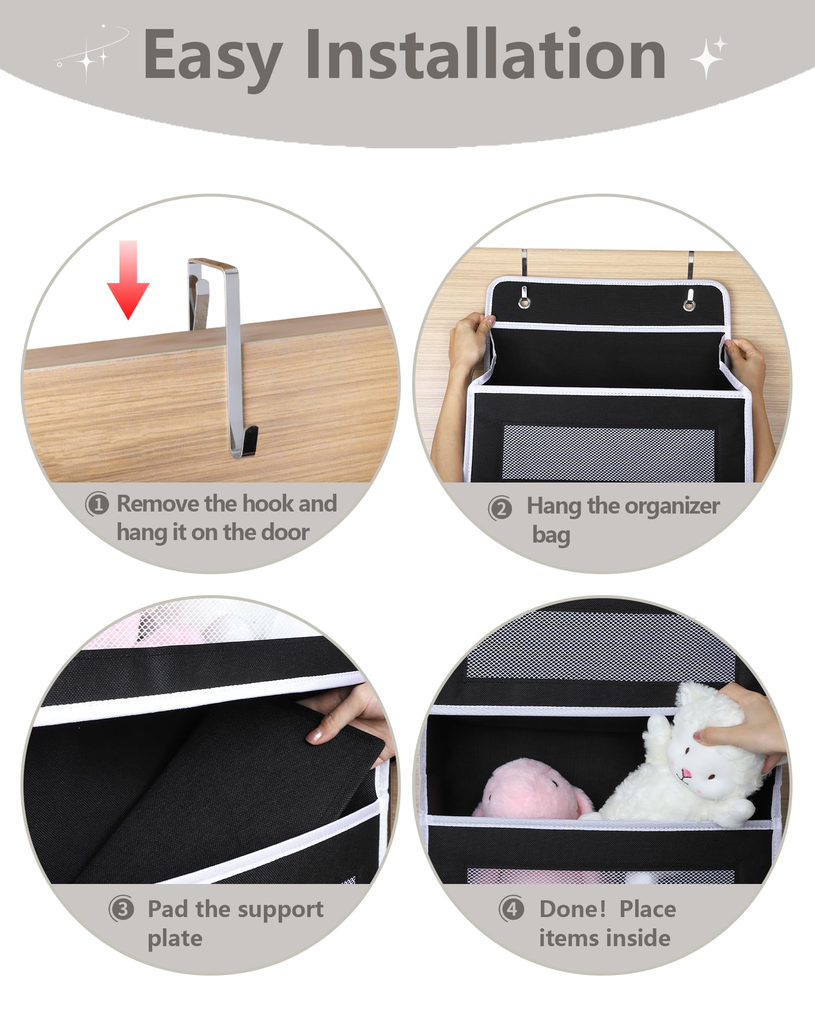 TIDY SAVANT includes hanging hardware for easy setup.