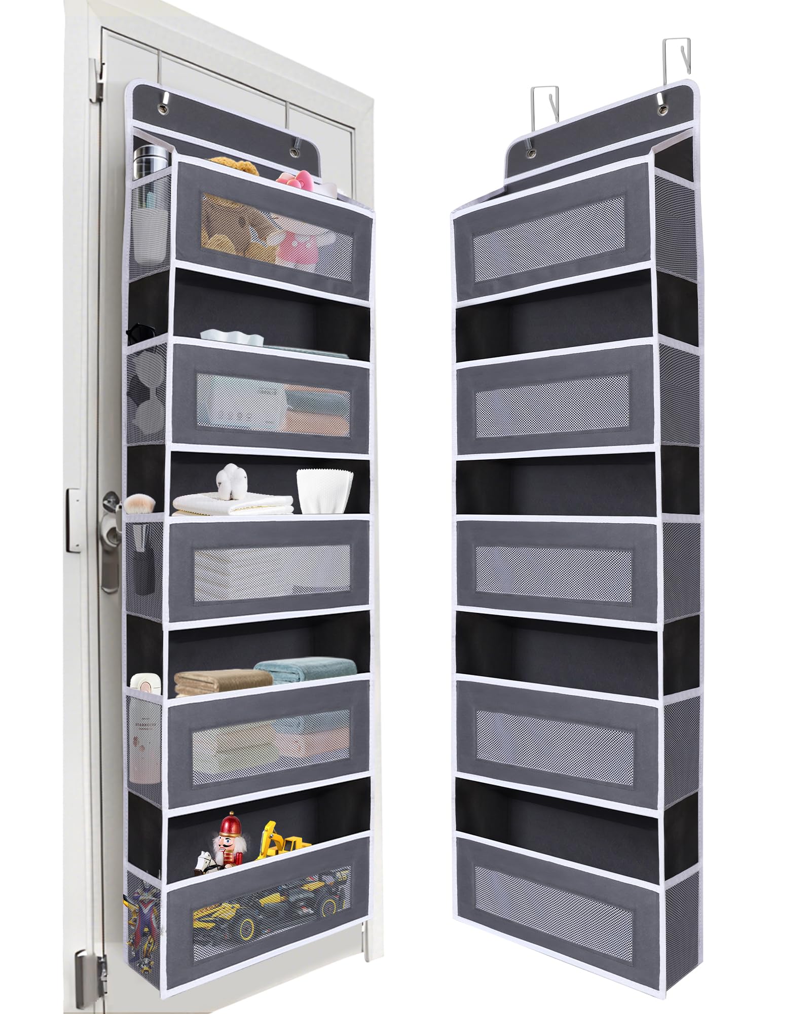TIDY SAVANT over-the-door organizer showing 44lb capacity for nursery storage