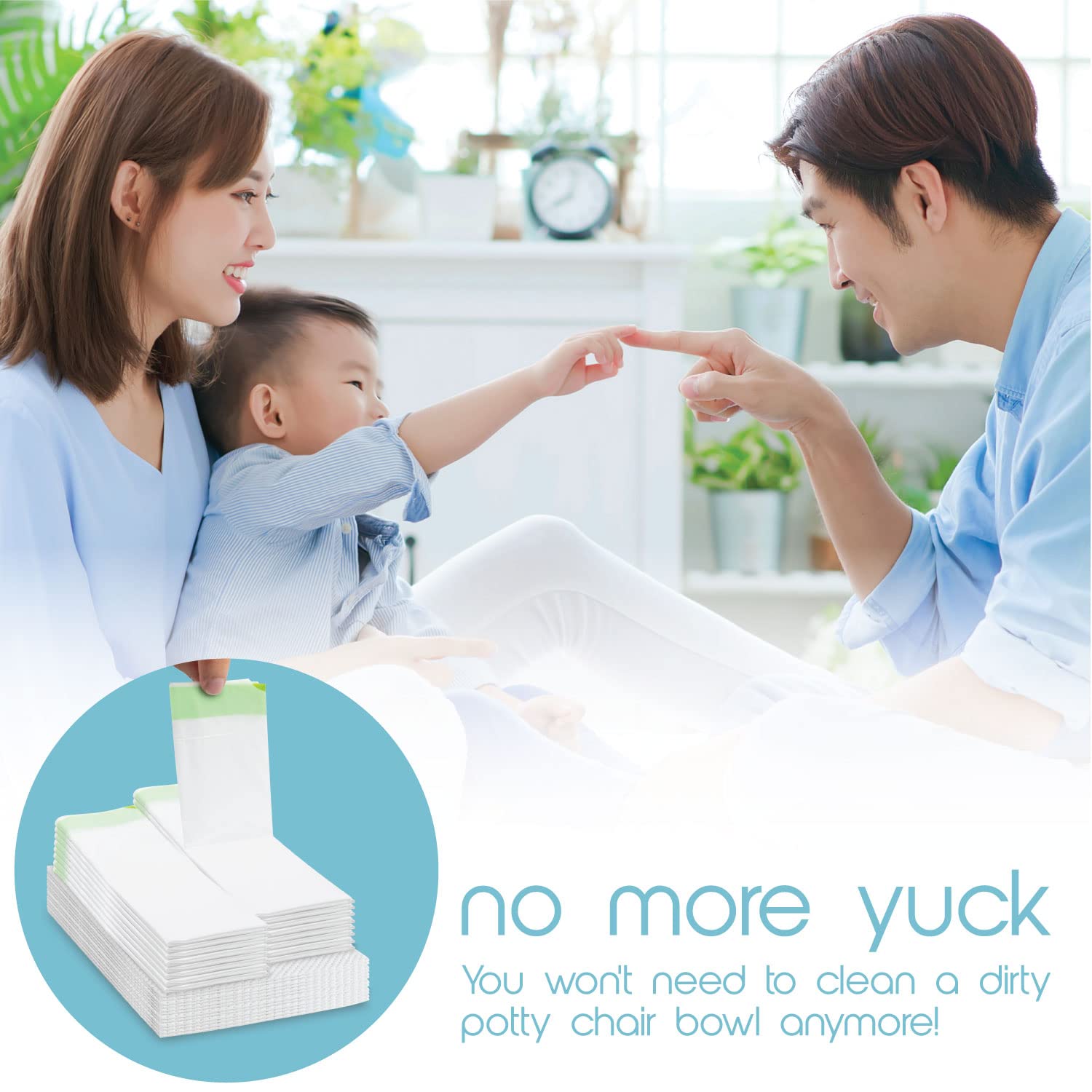 32 liners and 32 pads simplify refills during outings.