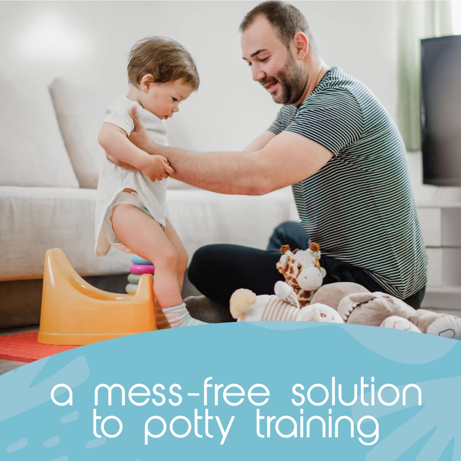 Leak-free design keeps the potty seat clean between changes.