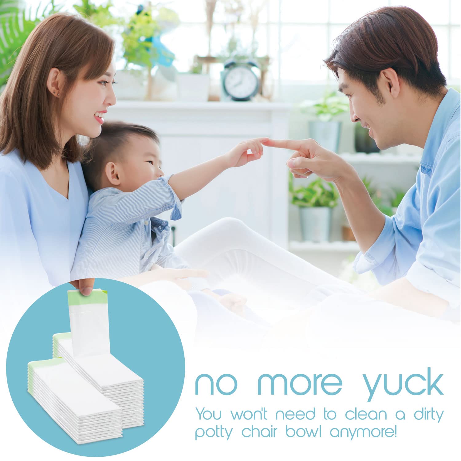 tidytots leak-free design helps maintain a clean bathroom space