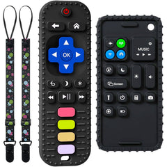 TIEDXIOY silicone remote teether showcasing safe materials for soothing gums