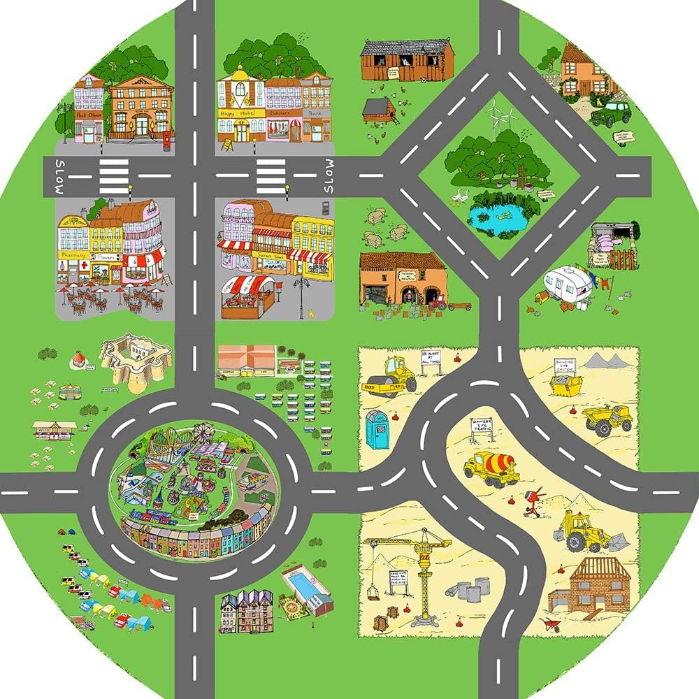 Tiger Moon Tiger Town play mat 33.8-inch square for creative, mess-friendly play.