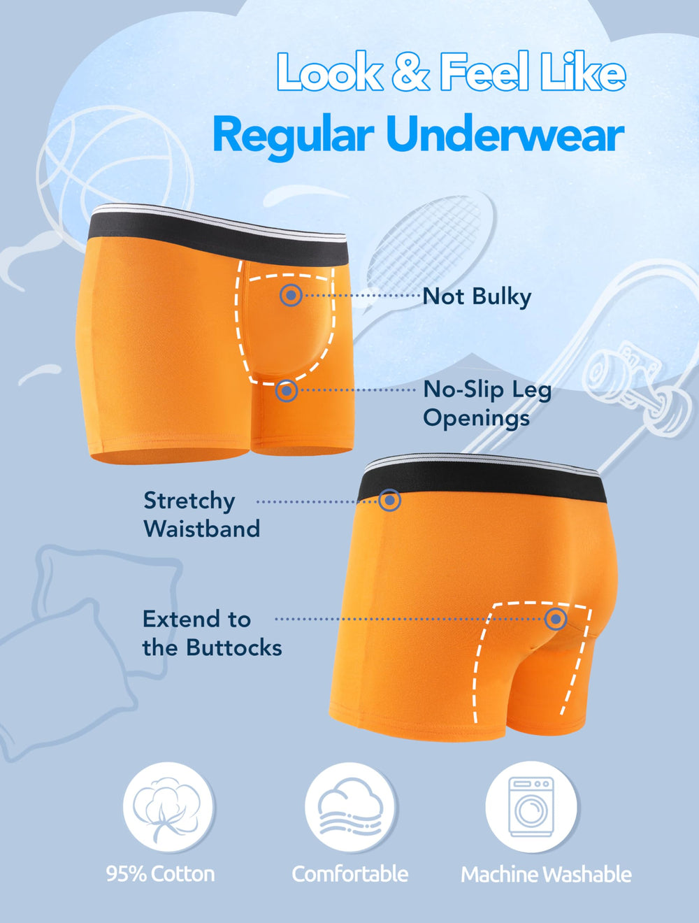 TIICHOO concealed design keeps underwear looking like regular shorts for kids.