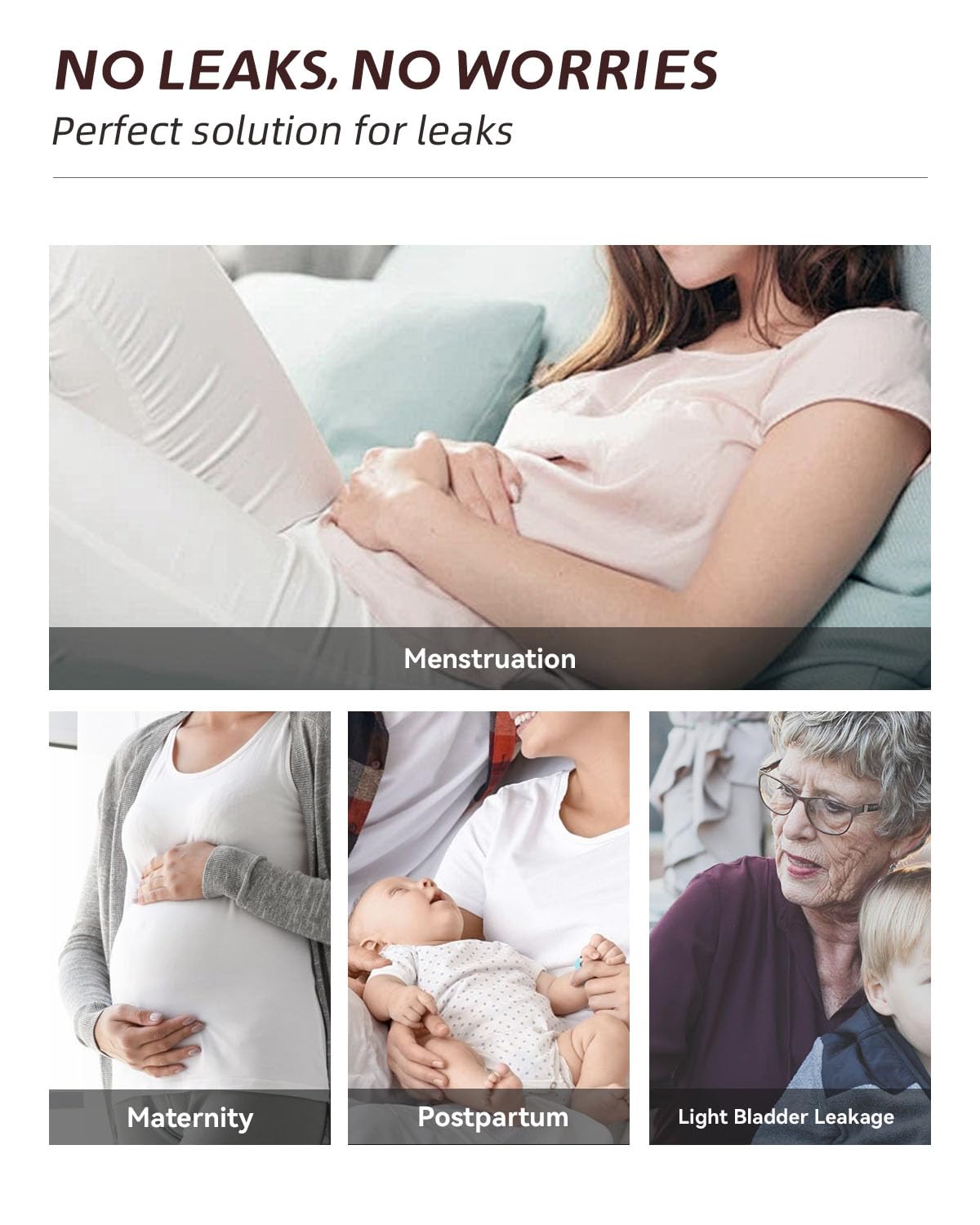 TIICHOO period underwear Full-coverage gusset demonstrates reliable protection during movement.