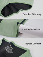 TIICHOO heavy flow underwear in matcha green with soft rayon feel