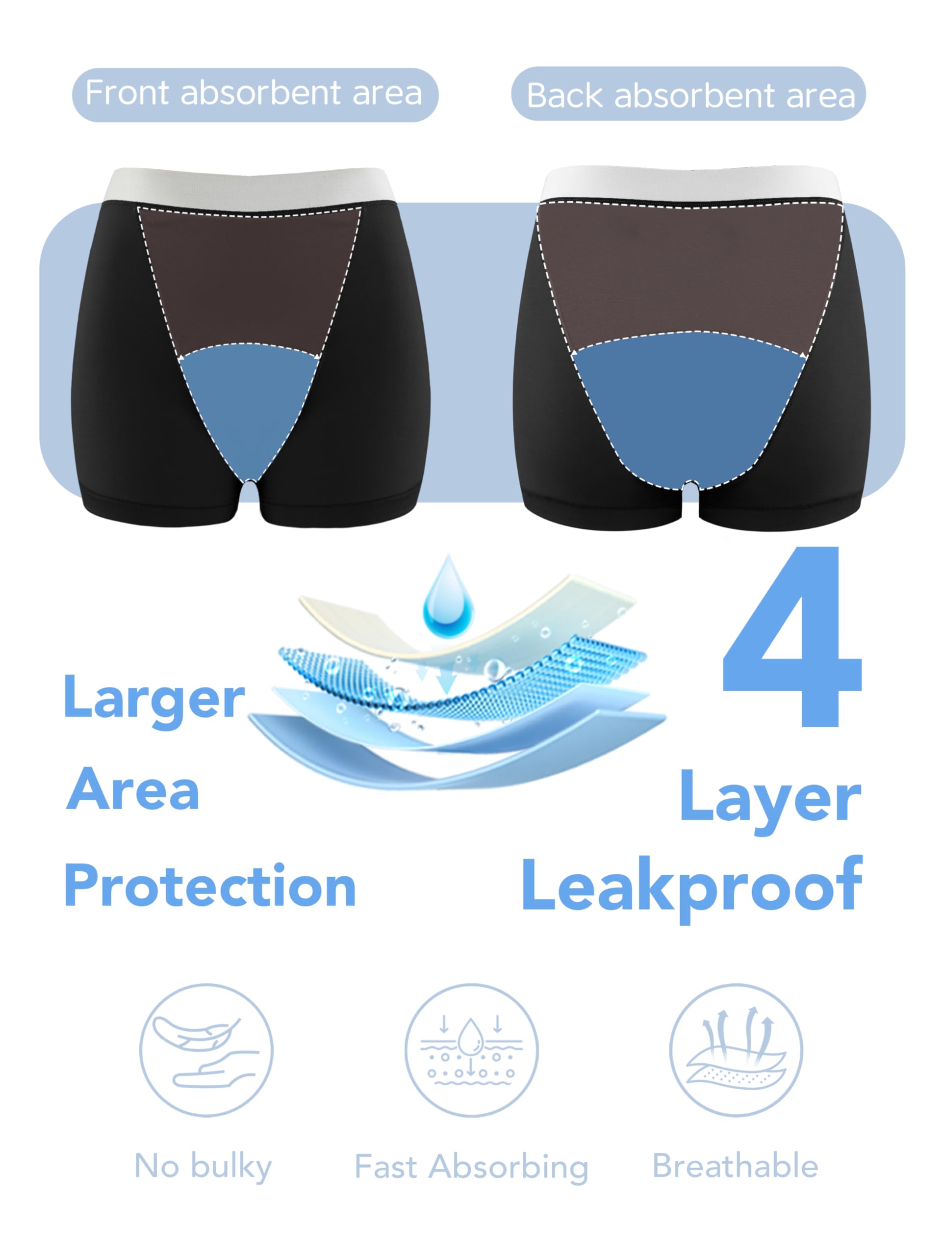 TIICHOO absorbency 50ml panel for light to moderate flow days
