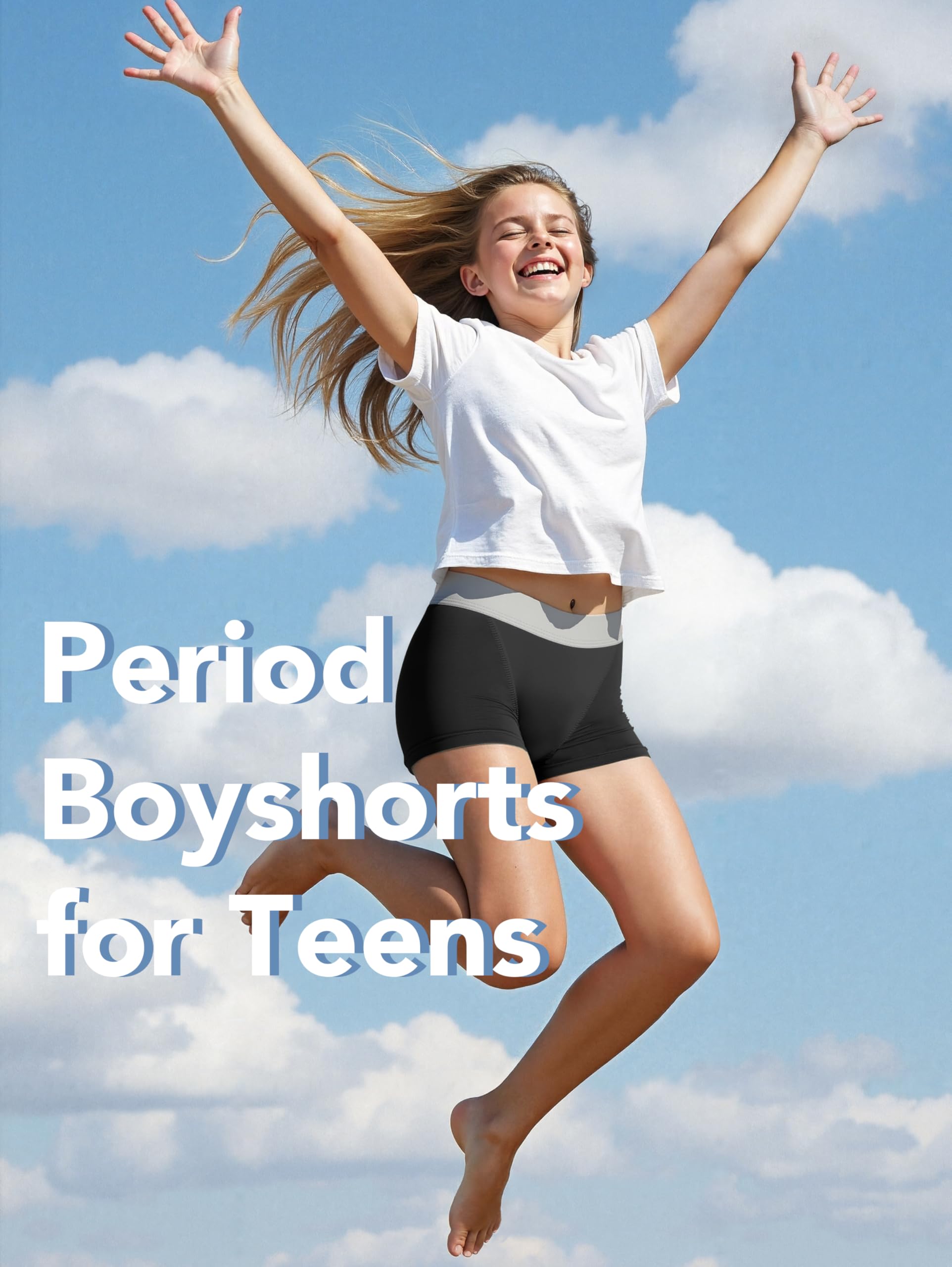 TIICHOO teens period underwear back view showing full coverage